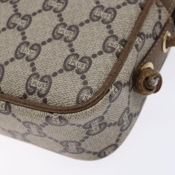 GUCCI GG Plus Supreme Shoulder Bag Pvc Beige Gold - Picture 12 of 16